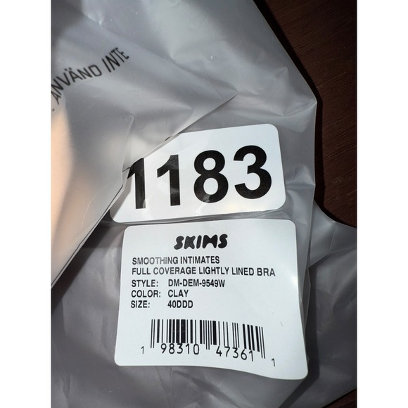 SKIMS Smoothing Intimates Full Coverage Bra 40DDD‎ 40F Clay NWT - Picture 11 of 11